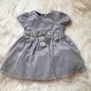 Baby Girls silver holiday dress